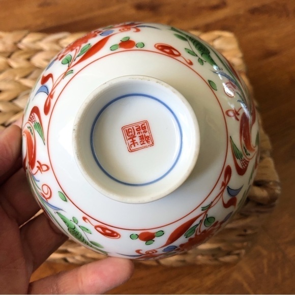 Japanese koi fish ceramic drink and noodle bowl set - Picture 6 of 6